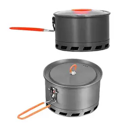 2.1L Camping Pot Outdoor Cooking Tableware Non-Stick Multipurpose Pot With Lid Outdoor Gas Burner Stove Tourist Pot Cookware