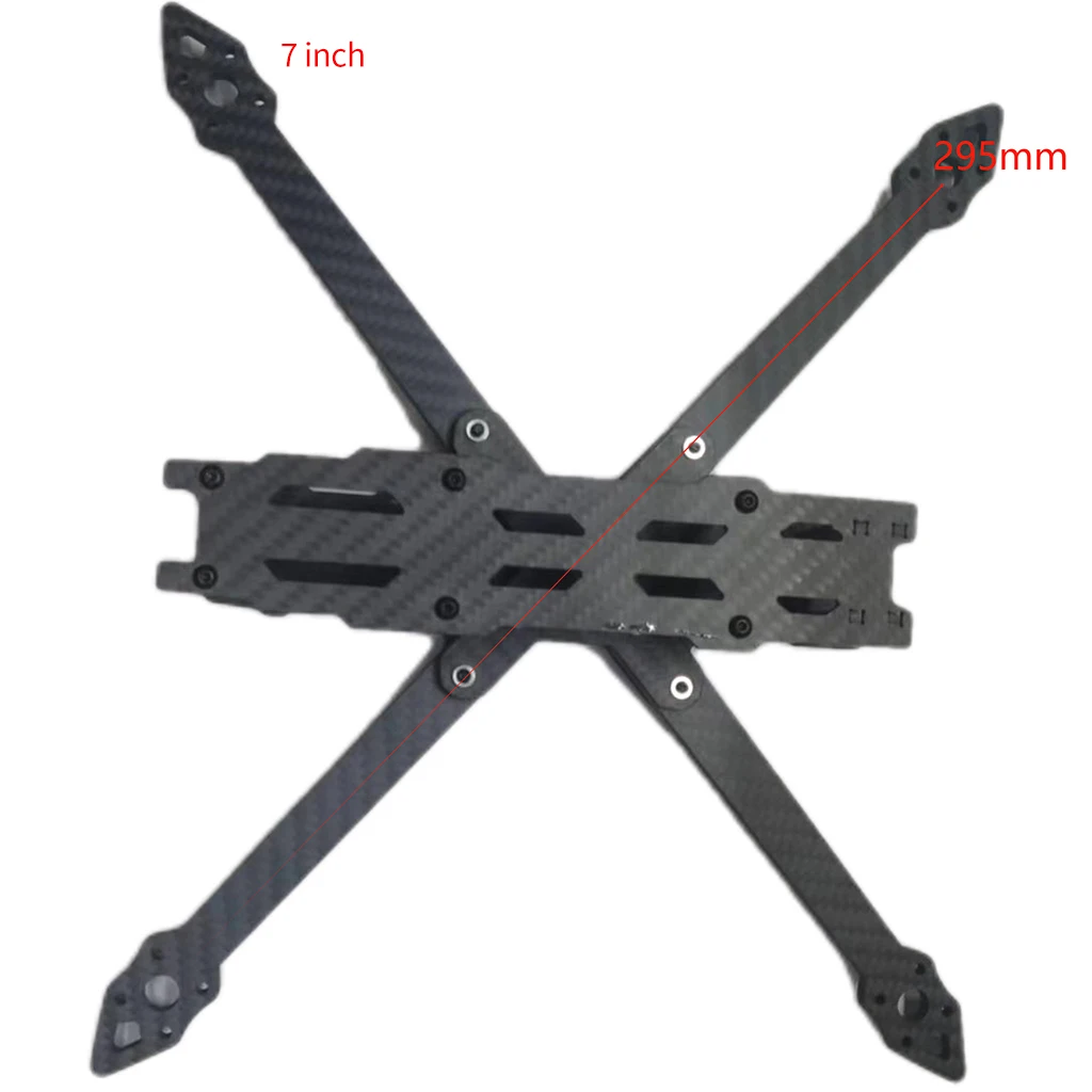 7/8/9/10/13 inch Carbon Fibre X-Frame 5mm/7mm Thickness Arm Quick Release Rack for RC FPV Racing Drone Quadcopter