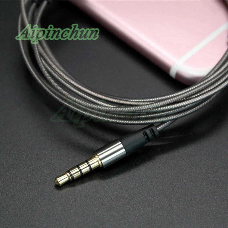 Aipinchun DIY 이어폰 오디오 케이블, 마이크 포함, 수리 교체 헤드폰 와이어 AA0190, 3.5mm