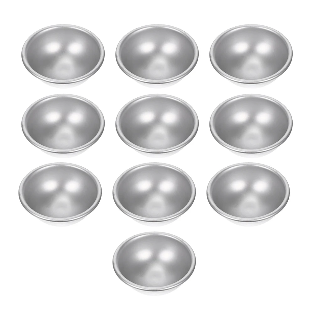 

10 pcs Aluminum Alloy Semi-sphere Molds 5 8x2 8cm Bath Mold Soap Making Tools Non-rusting Smooth Surface Easy Release