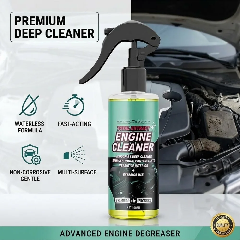Car Engine Compartment Cleaner Spray Waterless Engine Bay Degreaser Auto Deep Cleaning Solvent Oil Dirt Remover Car Maintenance