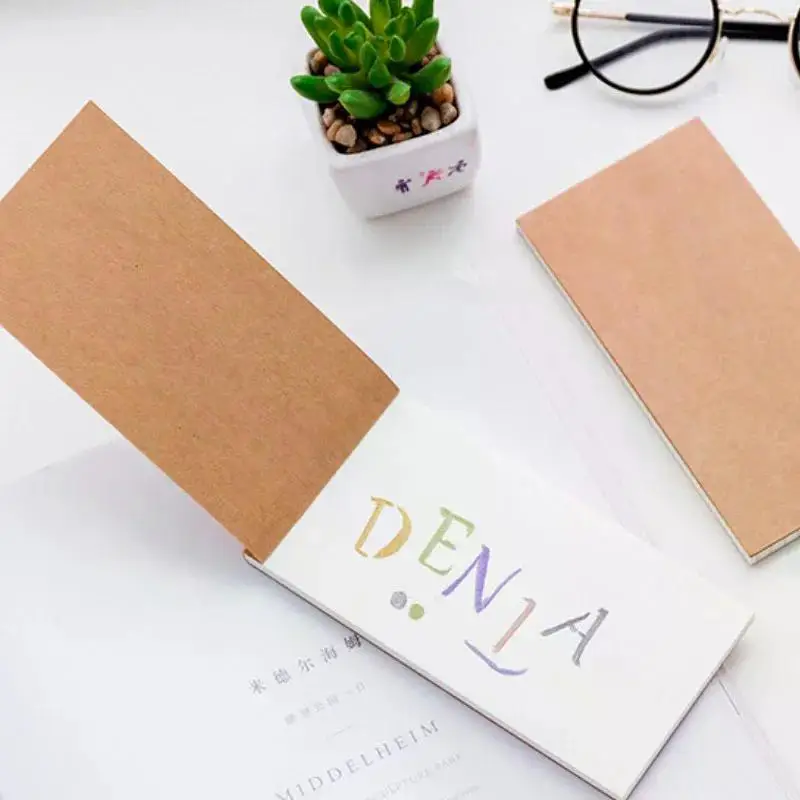 Tearable Pocket Kraft Paper Memo Pad Notepad Stationery Memo Notes Writing for To Do List Tear Checklist TODO project notes