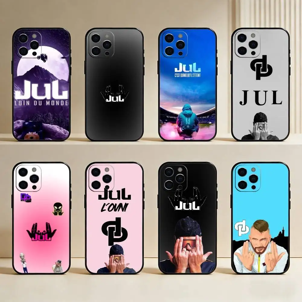 

Rapper J-JuL Phone Case For iPhone17,16,15,14,13,12 Plus,Max Soft Silicone Black Cover