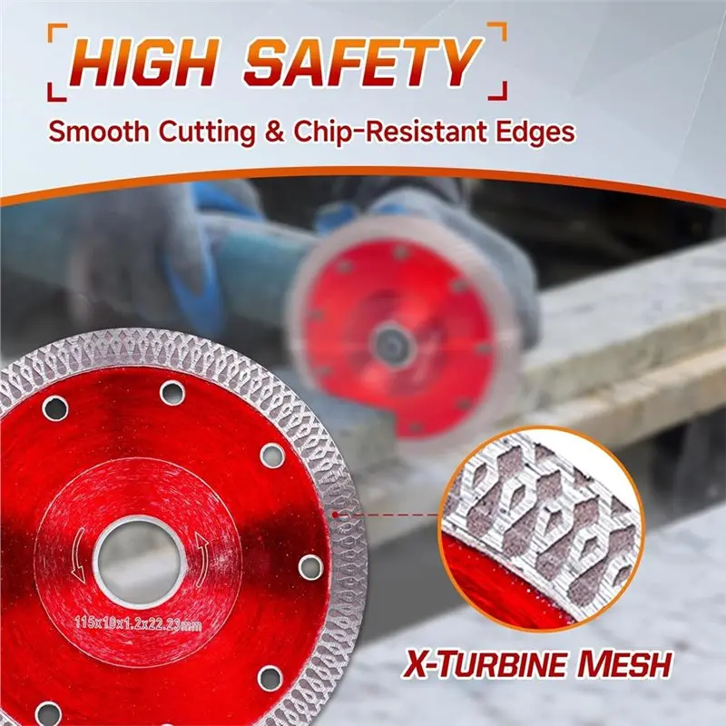 【ALLOWANCE】Super Thin Indestructible Disc For Angle Grinder& Tile Cutter, 5Pcs 4-1/2