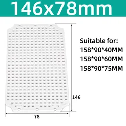 1PCS 146*78mm F type special supporting plastic bottom plate honeycomb grid plate porous plate waterproof junction box abs