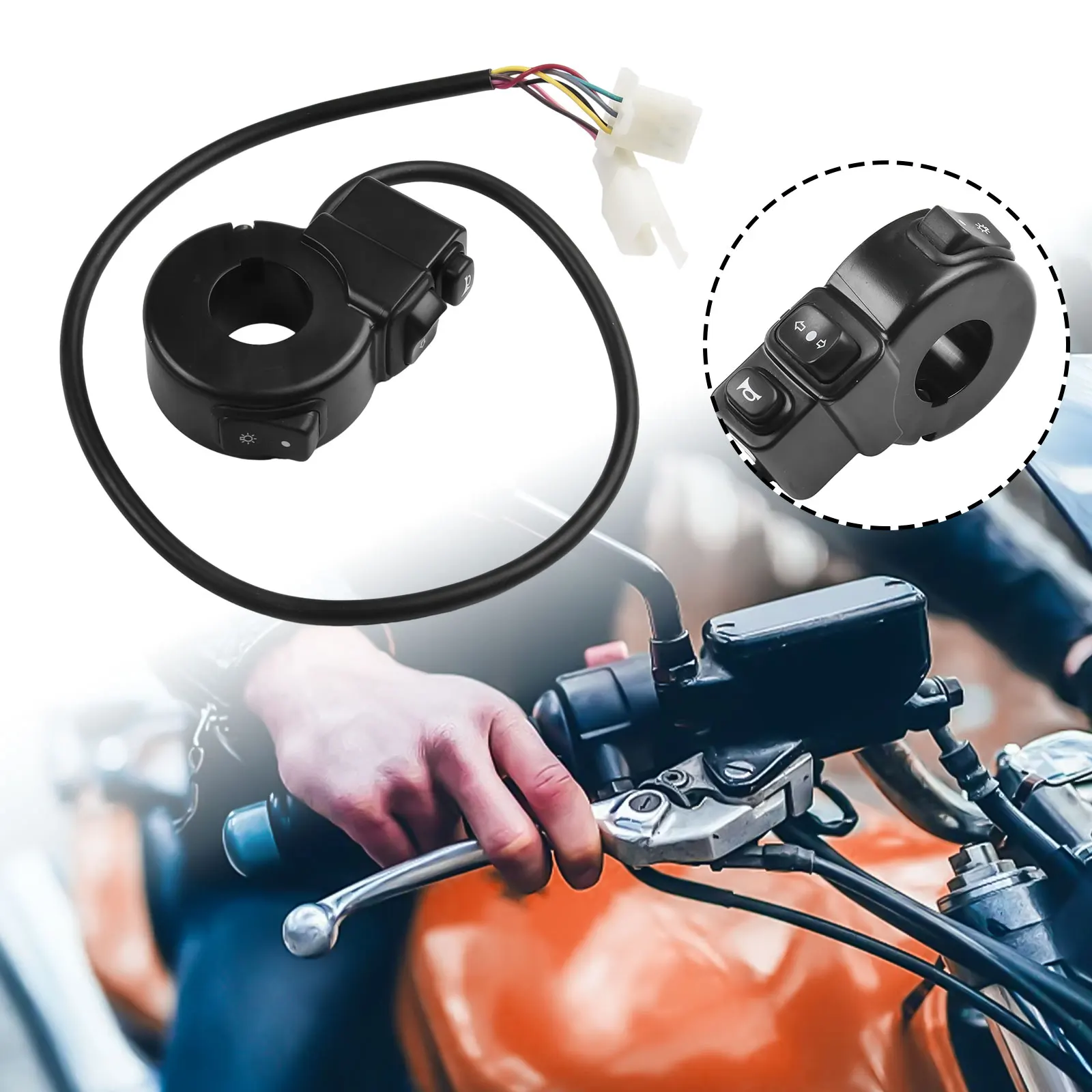 Motorcycle Switch ON OFF Control Buttton Handlebar Mount Headlight Signal Lamp Control Modified Switches Accessories