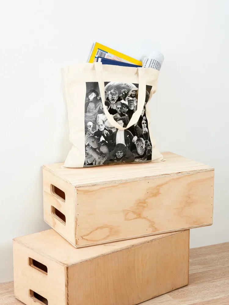 Classic Horror Monsters Tote Bag shopping bags foldable Women bags tote bag men bags for women