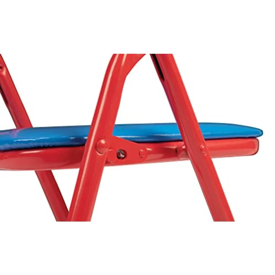 مجموعة طاولة وكرسي قابلة للطي للأطفال لغرف اللعب للأطفال في الفصول الدراسية تتضمن كرسيًا للأطفال مع أقدام مطاطية غير قابلة للانزلاق ودراسة مقعد مبطن