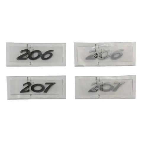 3d ABS Chrome Black Logo 408 206 207 301 307 508 308 Emblem Letters Nameplate Number Sticker Car Trunk Badge Decal Accessories 10 best sales car number - №9