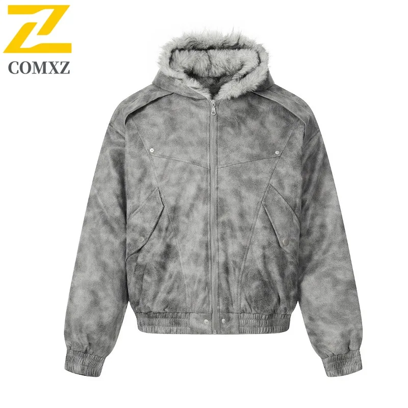 

COMXZ Men's Parker Coat Loose Streetwear Lightweight Hooded Snow Trip Winter Jacket Daily Walk Windproof Comfort Padding Coat