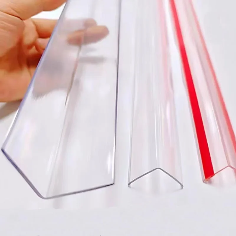 L-shaped Acrylic transparent corner protection strip Right Angle Plastic bar External corner anti-collision strip view 6