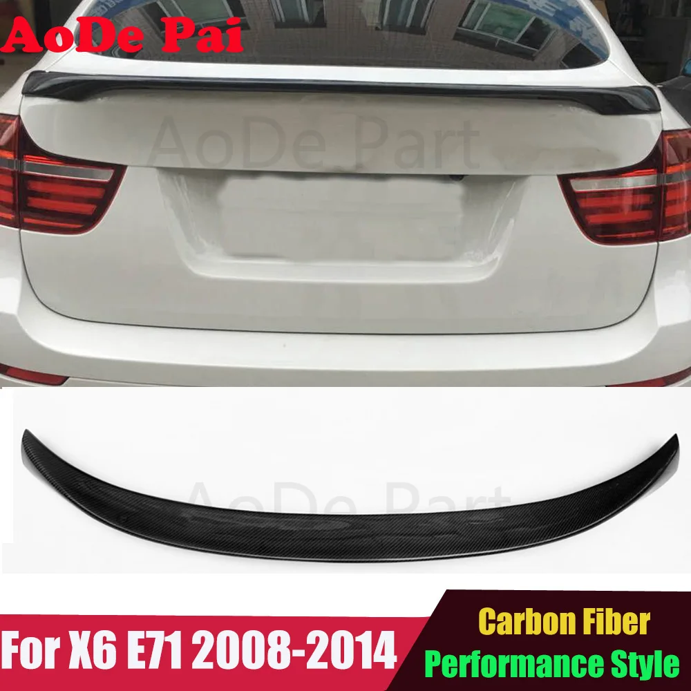 

E71 Spoiler Performance Style Real Carbon Fiber Rear Boot Trunk Wings Ducktail for BMW X6 E712008-2014 xDrive35i xDrive50i