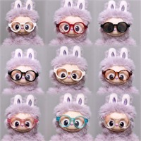 Doll Clothes Accessories Labubu Glasses Plastic Sunglasses For 10cm Labubu V4 The Monsters Pin for Love Series Ropa Labubu