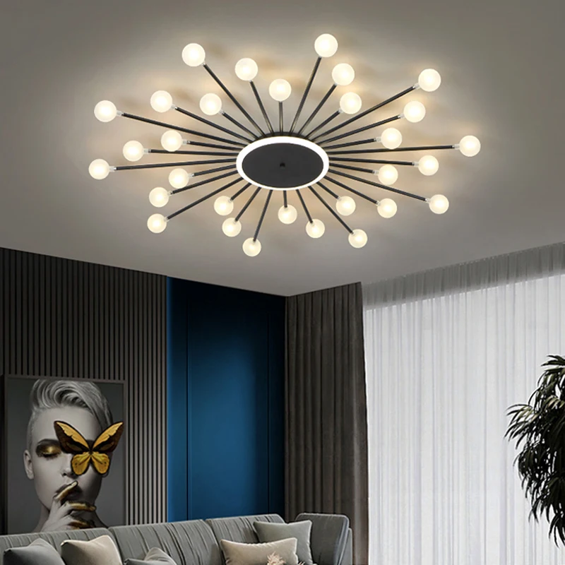 

Современные потолочные люстры со стеклянным абажуром, люстра для освещения гостиной, спальни, кухни, светодиодная лампа, светильник для помещений, освещение