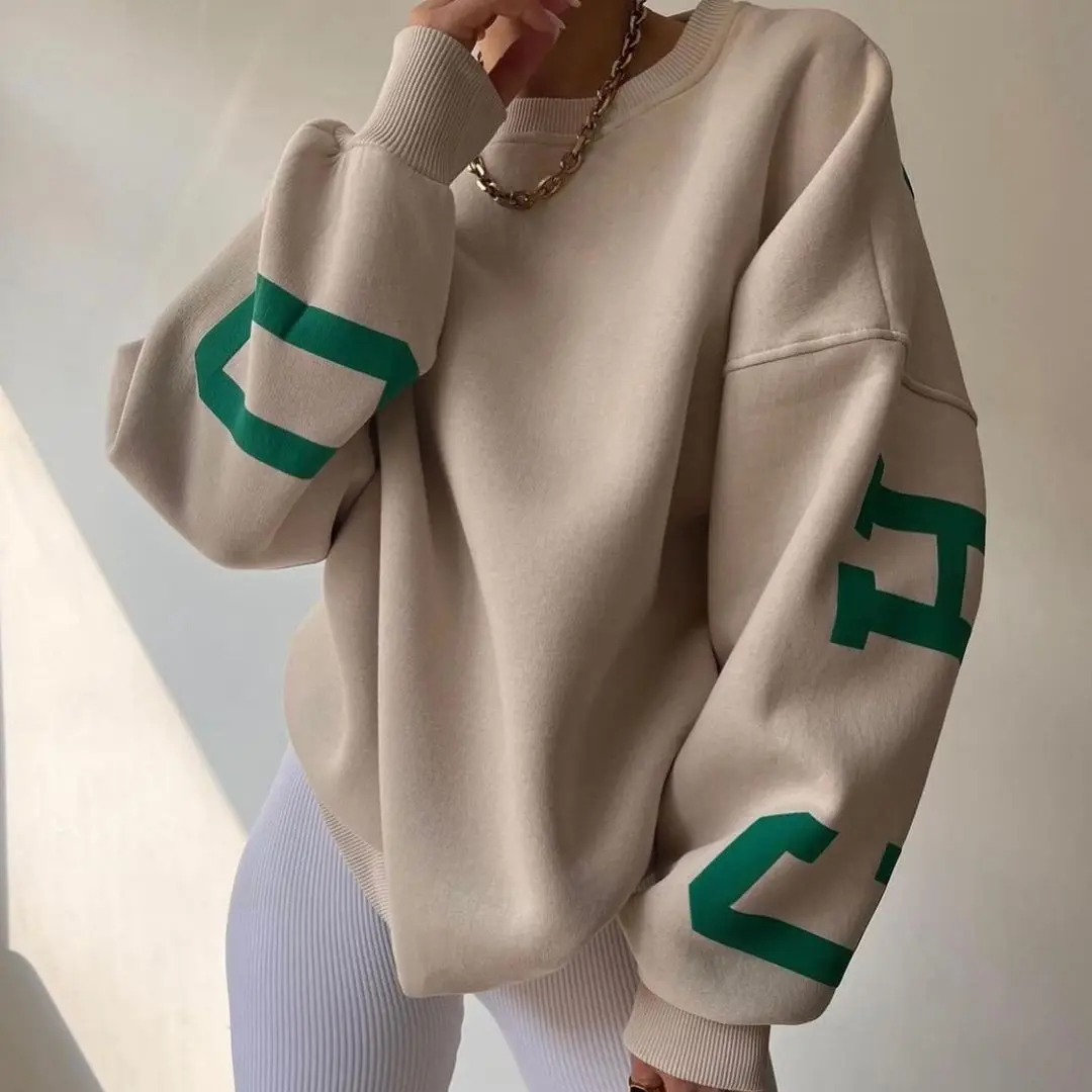 

Sweatshirts for women in spring, autumn and winter hot style outer wear sweatshirts for women casual fashion loose long sleeves