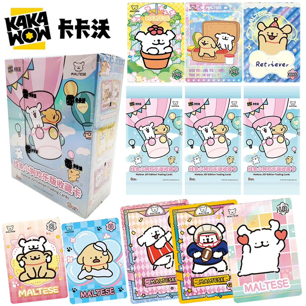 

KAKAWOW натуральная мальтийская анимационная коллекционная карта изысканное мастерство с цветочным узором тематическая карта милая звездная щенок мультяшная игрушка