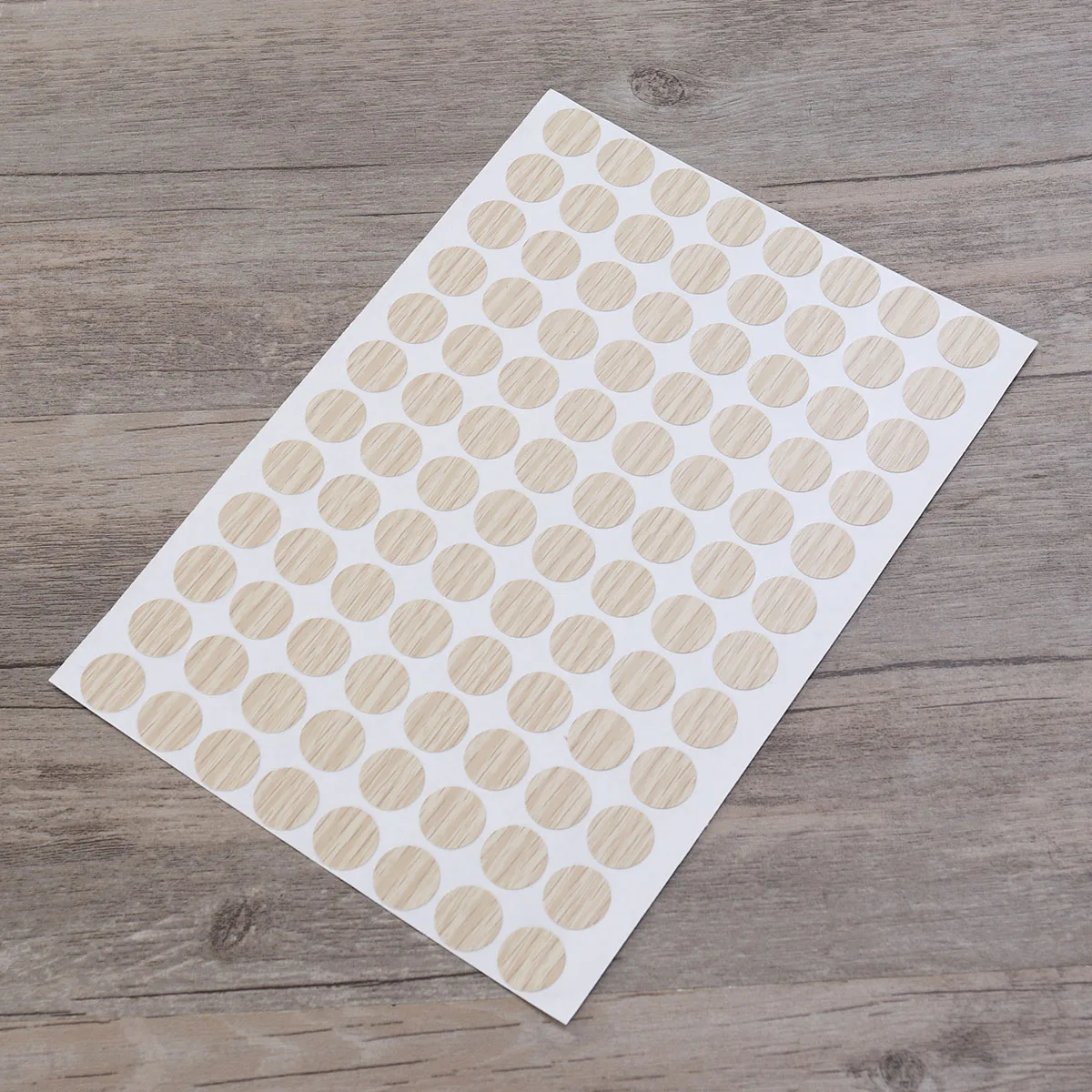 96Pcs Waterproof Screw Hole Covers Non-Slip Wood Texture Sticker for Furniture Repair Easy Apply Remove No Residue 15Mm
