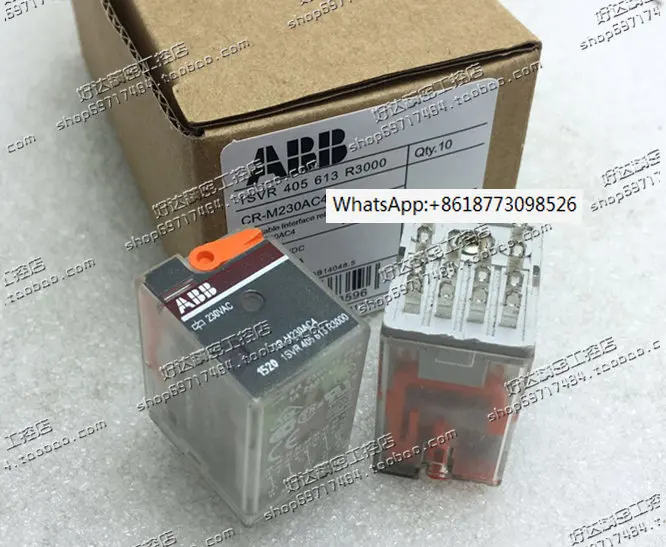 2PCS  Original and genuine ABB relay CR-M230AC4 CR-M230AC4L AC230V, all new in stock