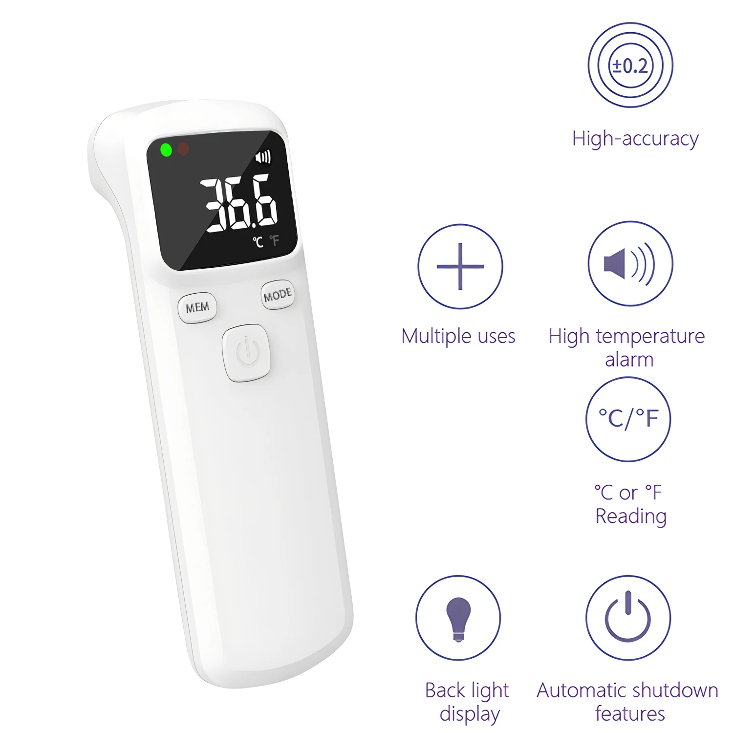 Fever Thermometer Medical Household Infrared Digital LCD Infant Adult Non-contact Laser Body Temperature Ear Thermometer