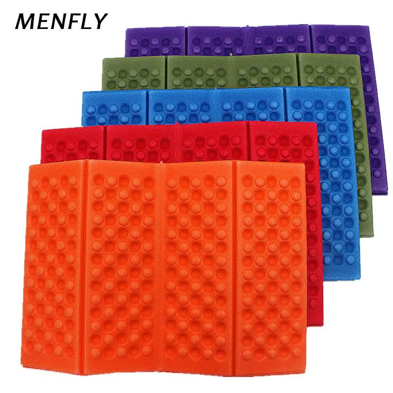 MENFLY Folding 4-Fold Seat Cushion Outdoor XPE Foam Picnic Mat Waterproof Cool Portable Pad Camping Light Hiking Park Match Mats