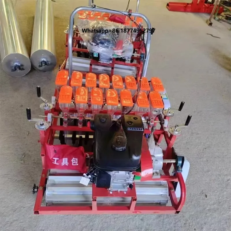 18 Row  Engine Vegetable Planter Carrot Cabbage Onion Seeder 25 Row Vegetable Seeder  Petrol Engine Seeder