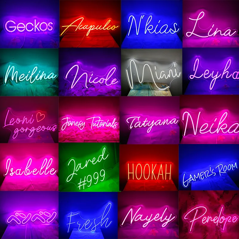 Custom Neon Light Sign Wall Decor Led Wedding Family Last Name Neon Night Lights Sign For Room Bedroom Decor Wall Decoration