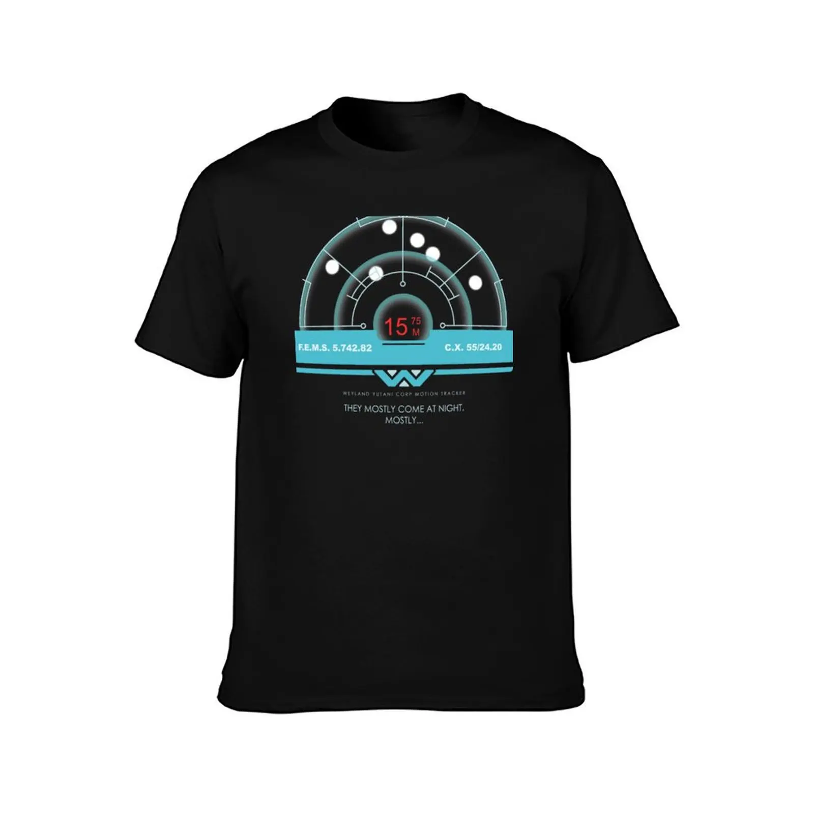 Aliens Motion Tracker T-Shirt Summer Casual Cotton Tee Oversized Streetwear Tops Vintage Graphic Print Unisex Men Women