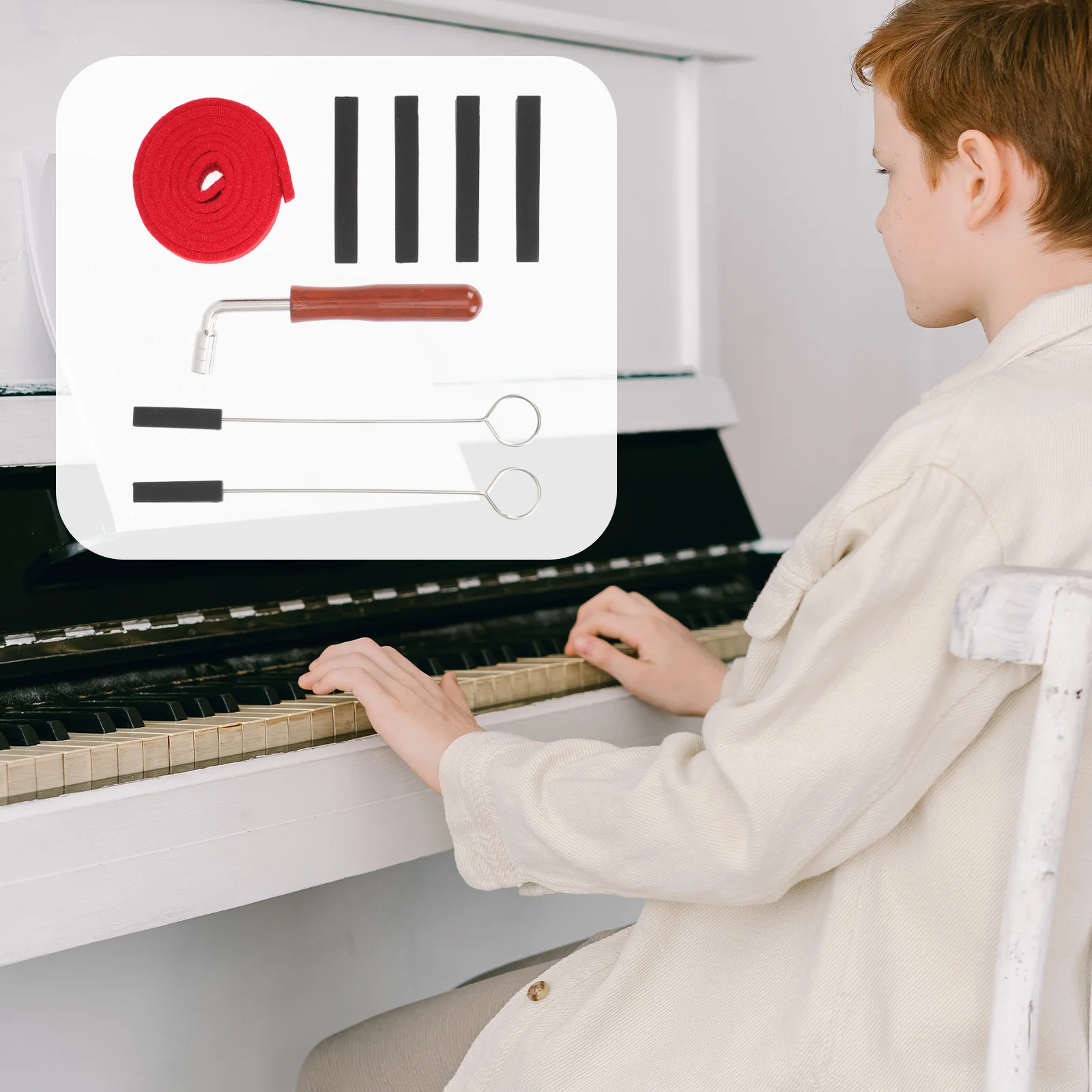 

1Set Creative Piano Mutes Durable Professional Piano Repairing Tool Effective Sound Reduction Practice Useful Accessories