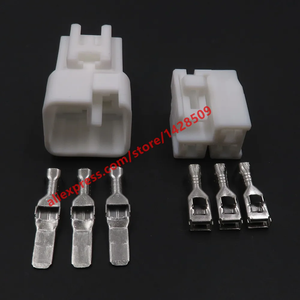 1 Set 3 Pin 4.8mm Car Plugs Electrical Housing 6098-0149 6098-0151 Automotive Wire Socket