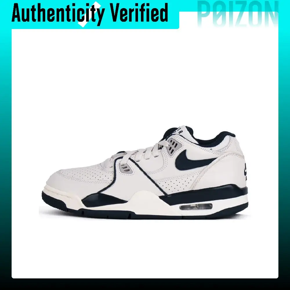 Nike Air Flight 89 Low top Basketball Shoes Men's White Blue FQ8256-001
