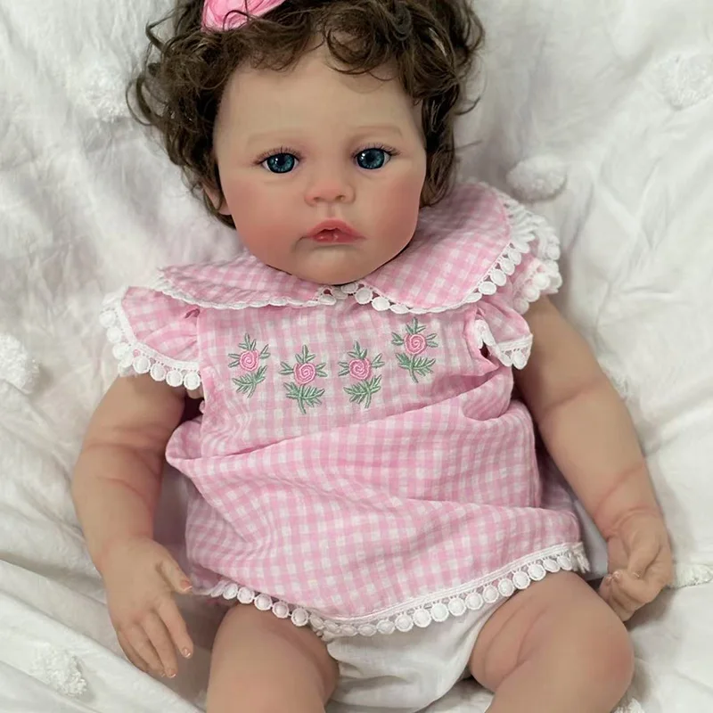 Npk 18 ''coleção de arte artesanal boneca bebe reborn prado corpo macio pele 3d com veias visíveis brinquedo para presente recém-nascido