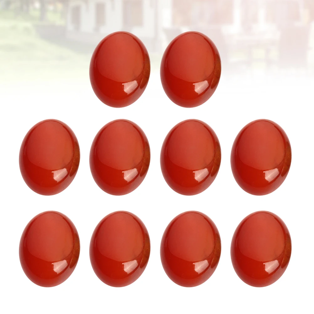 

10 Pcs Jewelry Accessories Diy Time Supplies Agate Synthetic Gemstone Patch Oval Cabochons