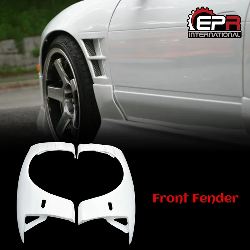 FRP Fiber Glass BN Style Front Fender +25mm Fiberglass Wheel Flare Cover Racing Arch Car Accessories For Nissan S13 PS13 Silvia