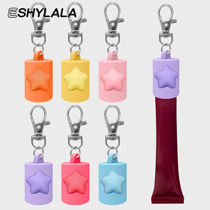 Bouchons porte-clés en Silicone pour brillant à lèvres, 1 pièce, accessoires de produits de beauté pratiques pour femmes, accessoire d'outil de maquillage de voyage