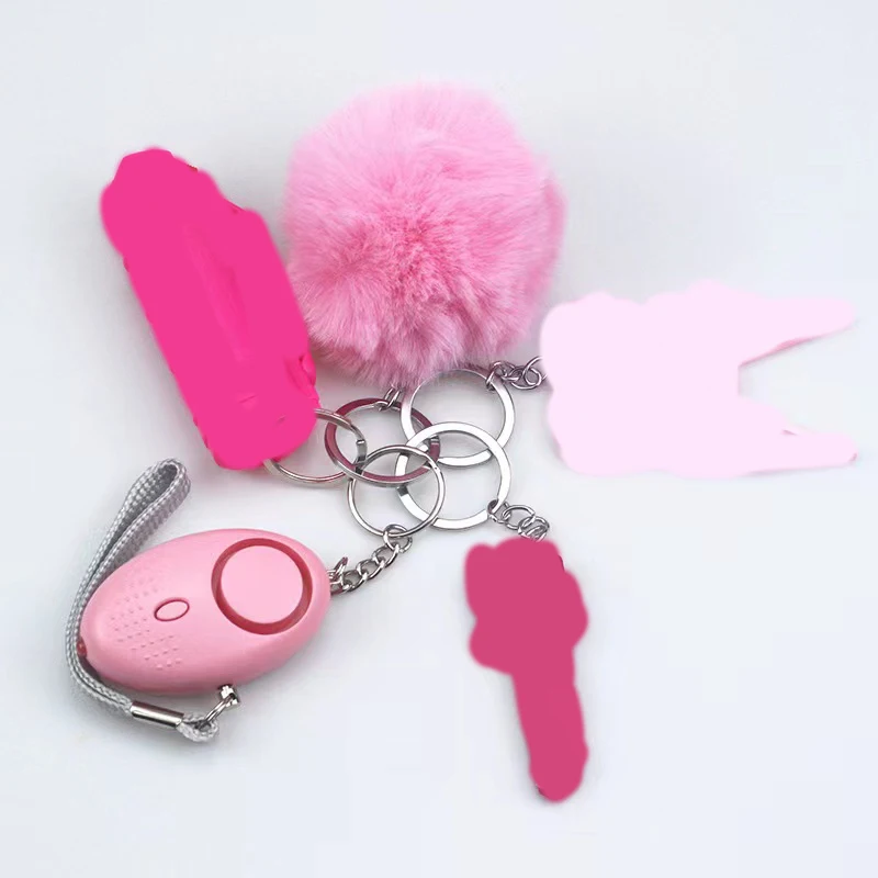 5pcs Self Defense Keychain Set Knuckles Kit Self-Defense Wholesale Bulk Custom Accessories Defensive For Women Kid Girl