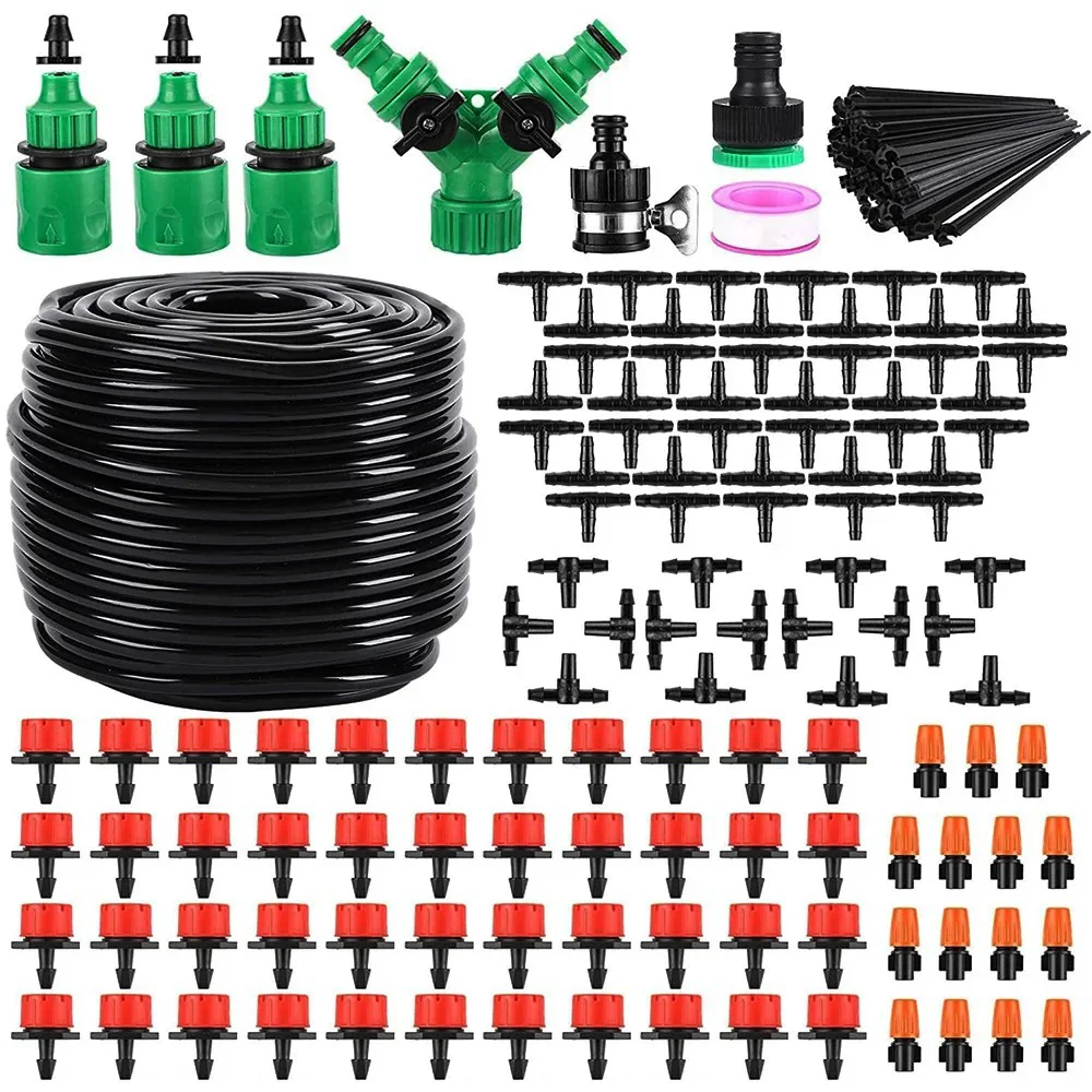 

50M Automatic Watering Garden Hose Micro Drip Watering Kits Adjustable Nozzle Garden Supplies System Water