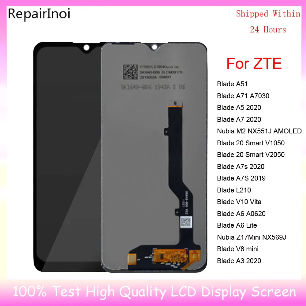 Original For ZTE Blade A51 A71 A5 2020 20 Smart V1050 V2050 A7s 2020 V10 Vita  LCD Display Touch Screen Digitizer Assembly