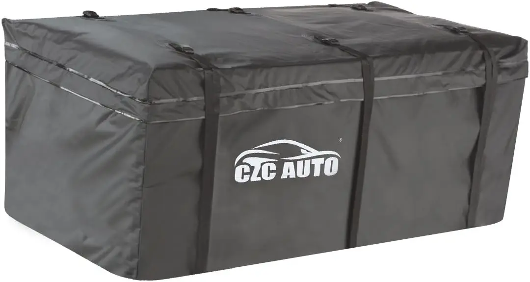 

20 cu. ft Waterproof Cargo Carrier Bag for Car Truck SUV Hitch Trays and Baskets, Durable Soft Black Travel Storage
