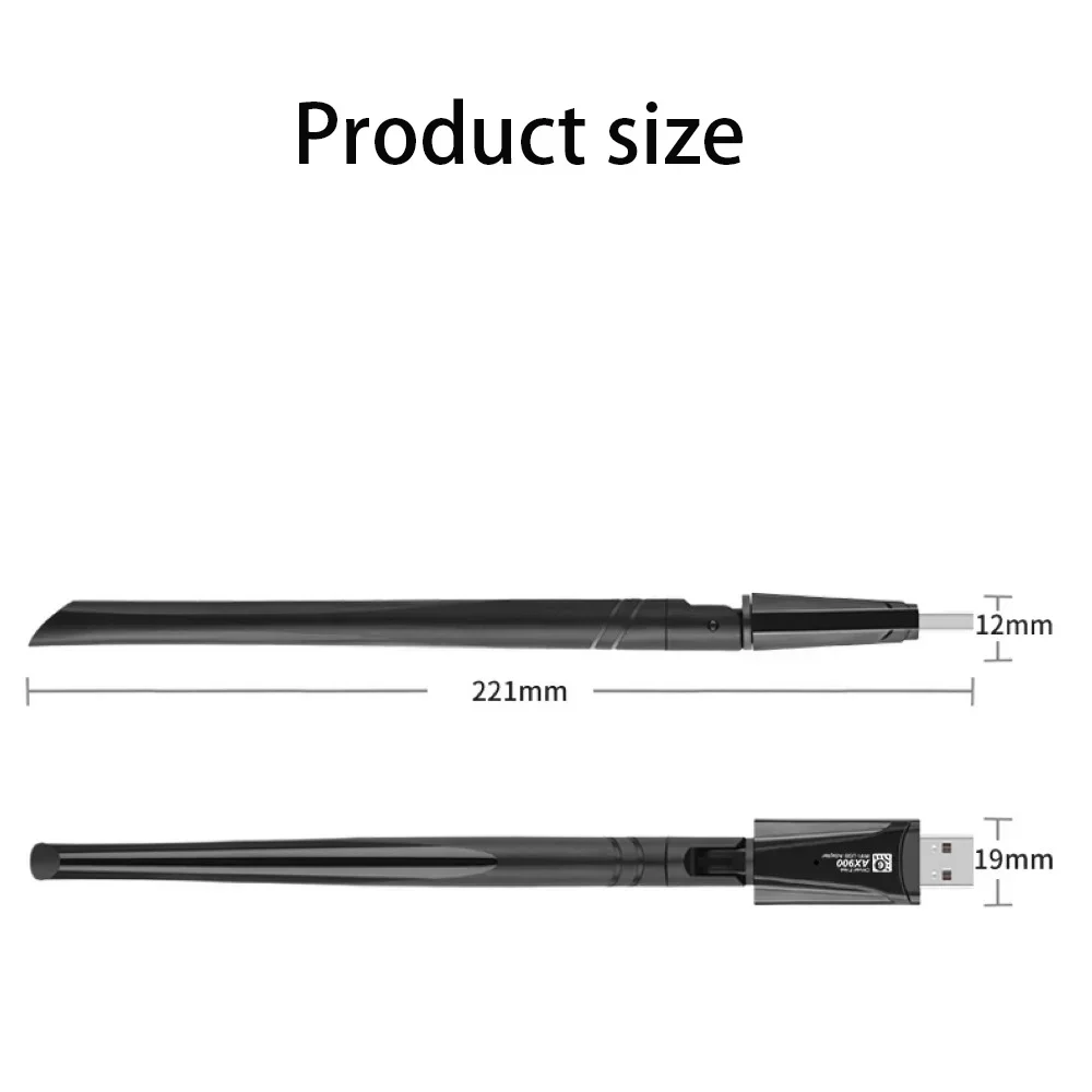 900Mbps WiFi 6 AX900 USB Adapter 2 in 1 Bluetooth 5.4 Network Card 2.4G&5Ghz 5dbi Antenna USB Dongle Receiver Free Driver For PC