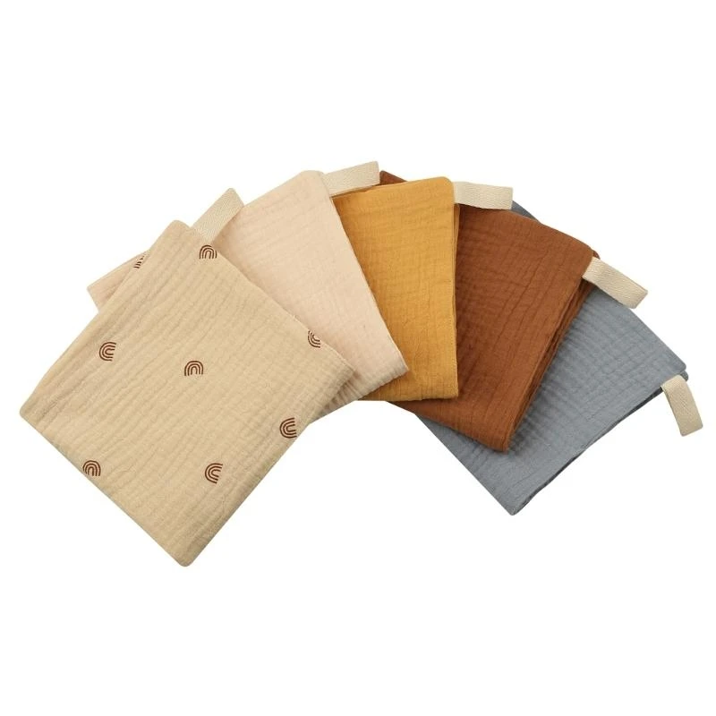 J15U مرايل للأطفال بلون واحد أشياء لحديثي الولادة مرايل لإطعام الطفل من القطن ملحقات الطفل أشياء تجشؤ صديقة للبشرة للأطفال الرضع