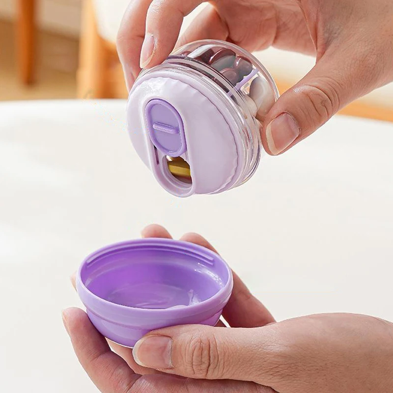 【L】4 Grids Small Pill Cases Organizer Box Weekly Travel Pill Organizer Portable Pocket Pill Case Holder Plastic Container Box