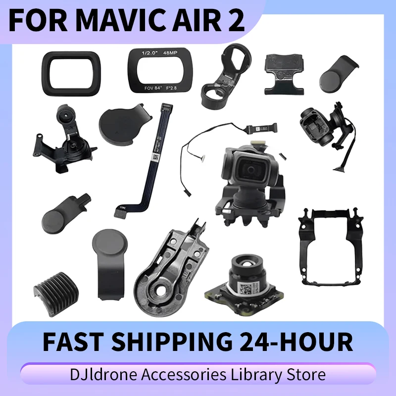 Câmera Gimbal Original para Air 2, Cabo Plano PTZ, Linha de Sinal, Lente de Vidro, Suporte de Motor Y/R/P para Reparo de Acessórios Air 2