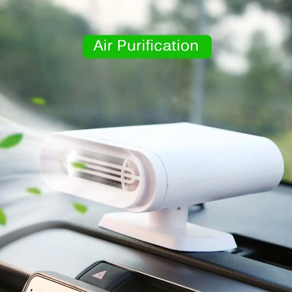 

2 In 1 Car Heater 12V/24V Dual-use Car Heater Fan Air Cooler Air Purification Fan Windscreen Demister Defroster Cold / Hot Wind