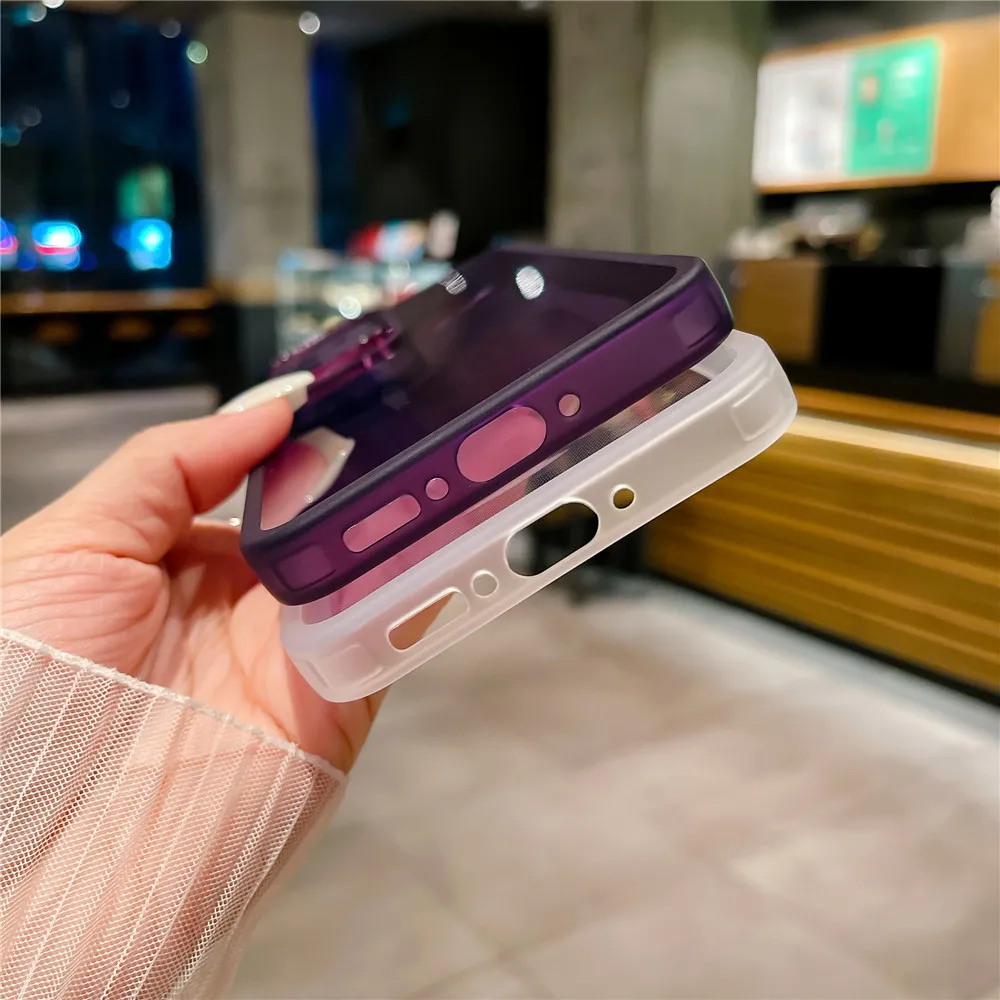 Phone Case For Samsung S23 Ultra S20 S21 FE S22 Plus M13 M33 M53 M14 M54 A31 Camera Protection Film Transparent Silicone Cover