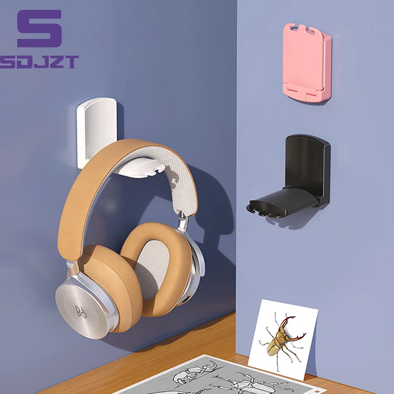 NEW Headphone Bracket Hanger Under Desk Wall Mounted Headset Fold Holder Hook Earphone Display Stand High Quality