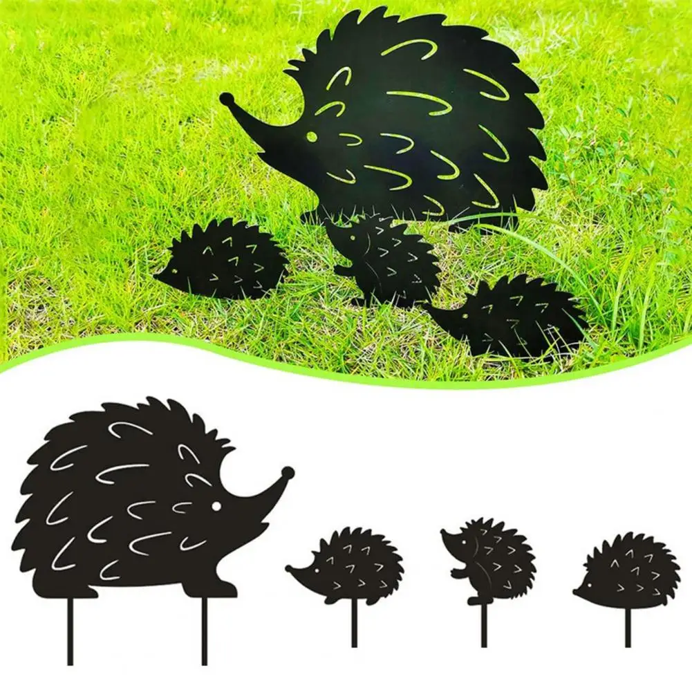 

Excellent Hedgehog Stake Ornament Creative Acrylic Hedgehog Stake Garden Inserting Sign Anti-rust Garden Stake Home Decor