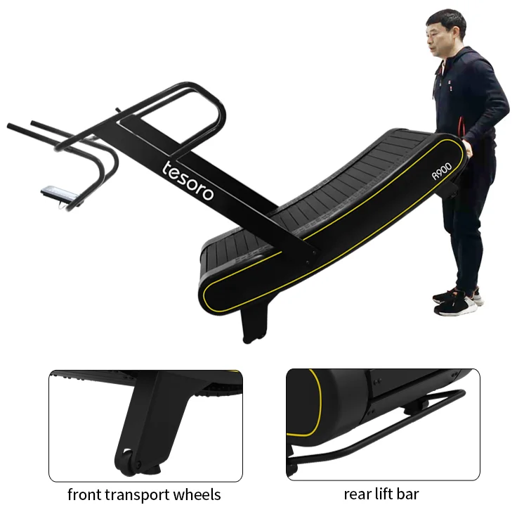 Treadmill Spare Parts 	commercial Curved Treadmill Without Motor Woodway Manual Treadmill for Sale Self-powered Running Machine