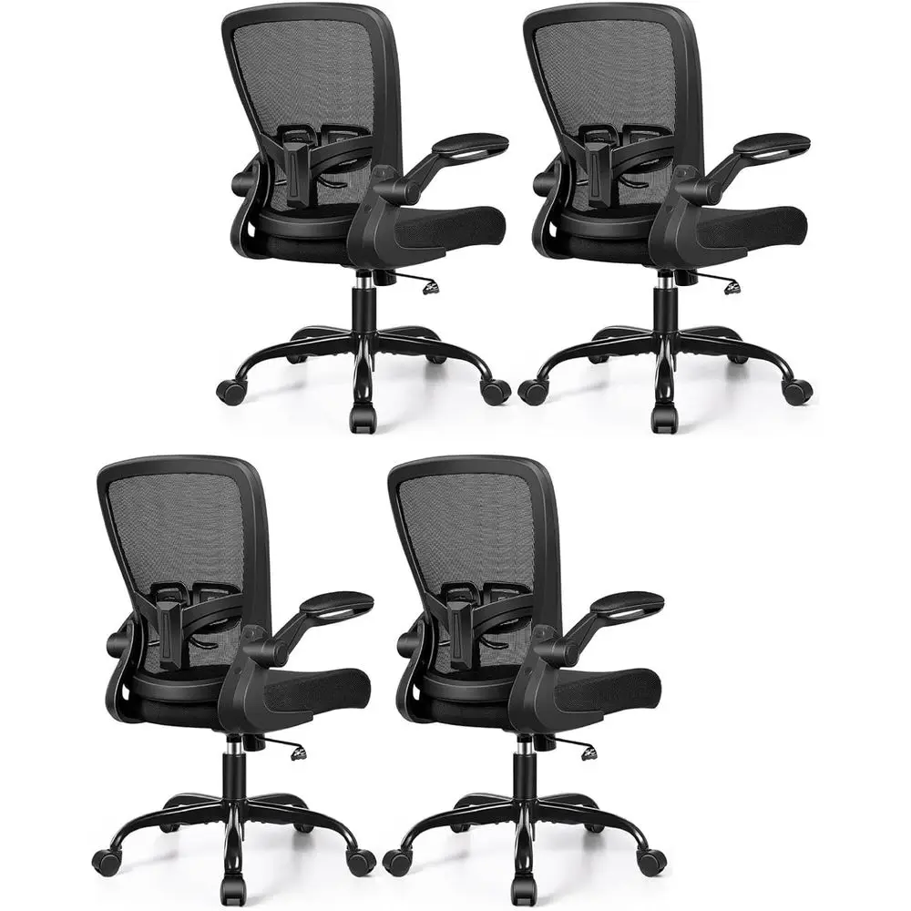 

Mesh Desk Chair 2026 - Ergonomic Swivel Office Chair with Adjustable Armrests, Lumbar Support, for Home and Work, 350lbs Capacit