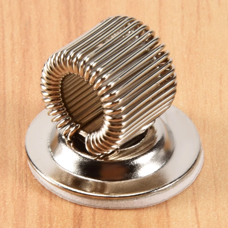 12 PCS Stainless Steel Pen Pencil Holder Clips With Adjustable Spring Loop Self Adhesive Pen Clip Holder