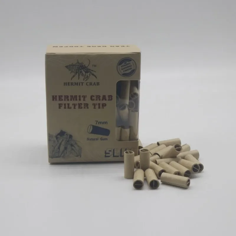 وصل حديثًا طرف مرشح صندوق واحد يحتوي على 100/150 حبة، أطراف فلتر ورق دوارة بنية 7 مم هدية للرجال